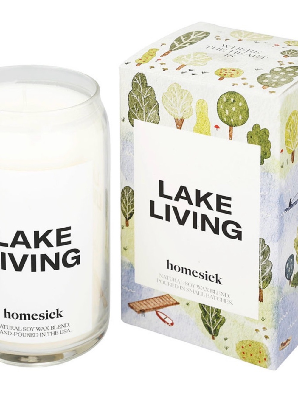 Homesick "Lake Living" Scented Candle - White